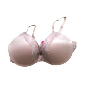 La Senza 32 D Pearl Pink Lace Body Kiss Bra